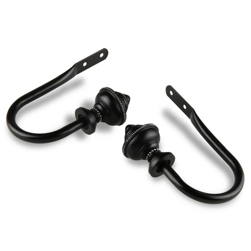 Bane Curtain Holdback (Set of 2) Alcott Hill Color: Black