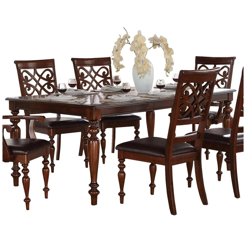 Creswell Dining Table in Dark Cherry 5056-78