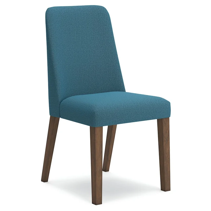 Lyncott - Dining Uph Side Chair (Set of 2) - Blue / Brown