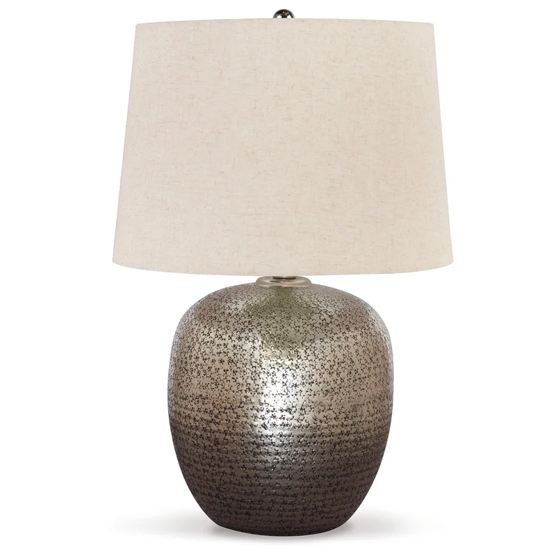 Magalie - Metal Table Lamp - Antique Silver Finish