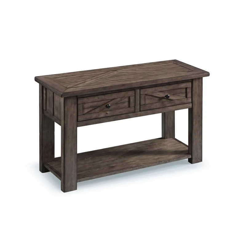Magnussen Furniture Garrett Rectangular Sofa Table in Weathered Charcoal
