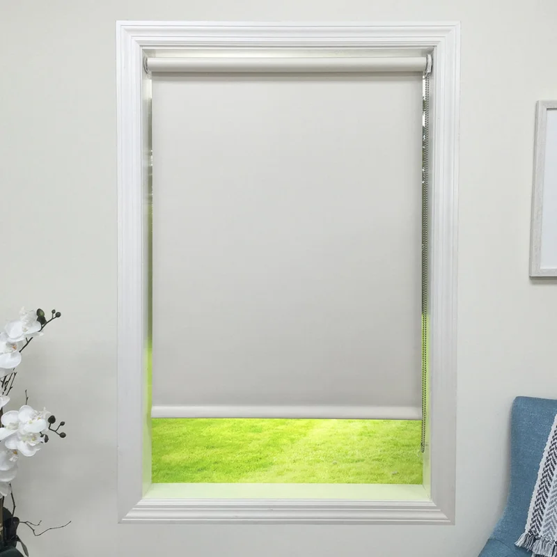 Oyster Blackout Roller Shade Harbor Shades Width: 58" Length: 84"