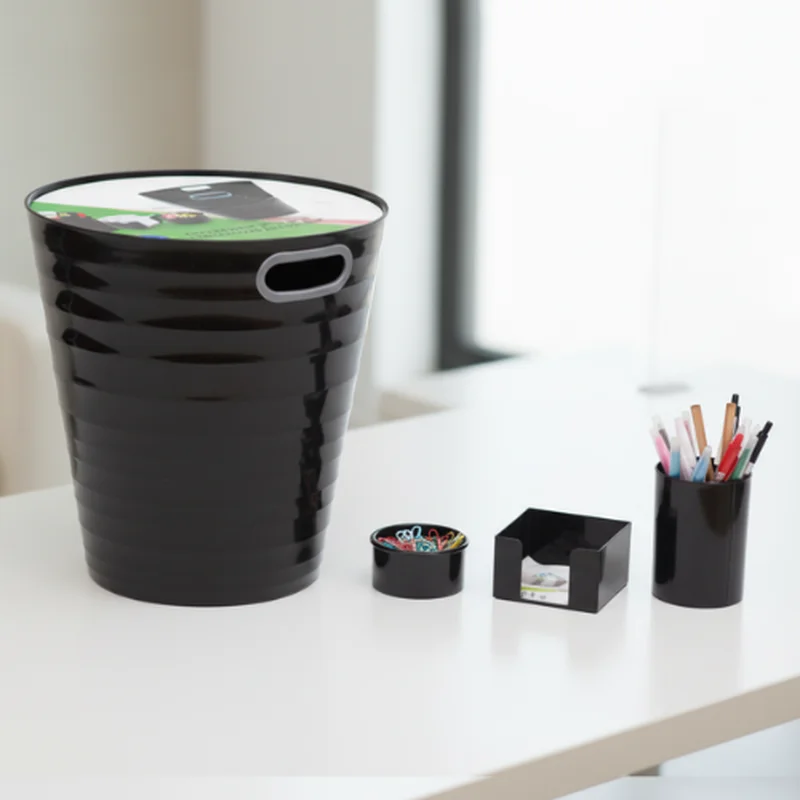 Ark Office Collection Set Dustbin Pen Stand Clip Holder & Memo Holder