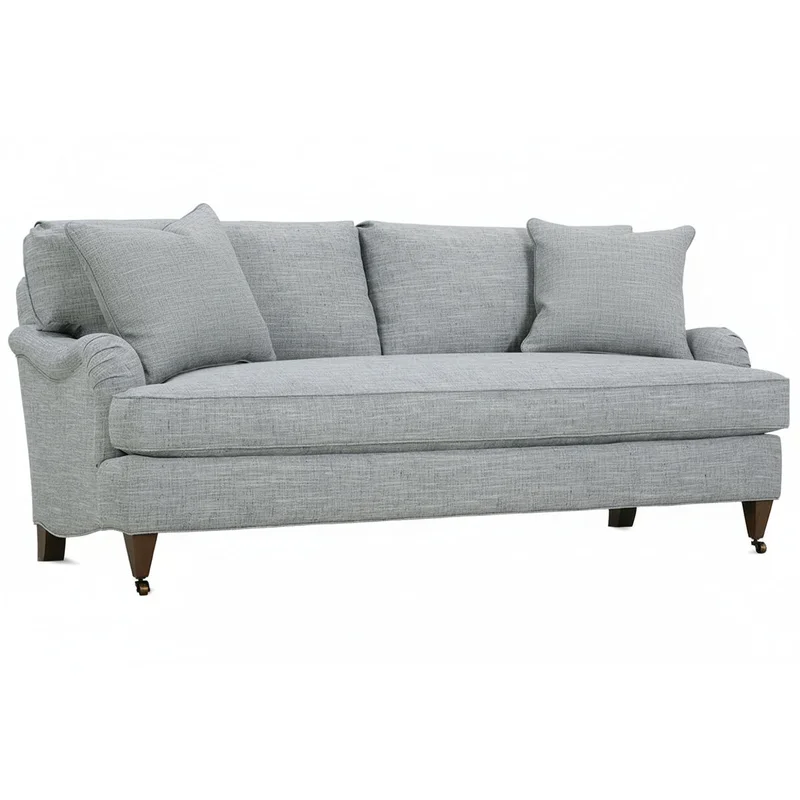 Kristen I 77 Inch English Arm Single Bench Seat Pillow Back Queen Sleeper Sofa