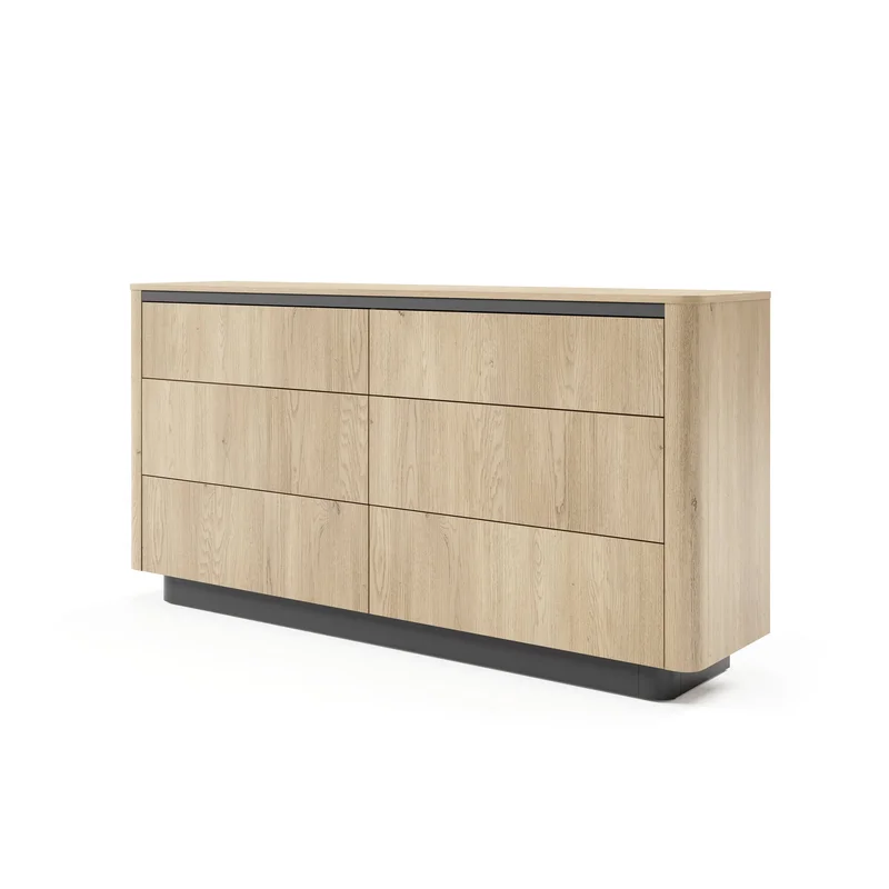 Lask Torro Sideboard 163 cm with 6 Drawers (163.2 82.9 38.1 cm)