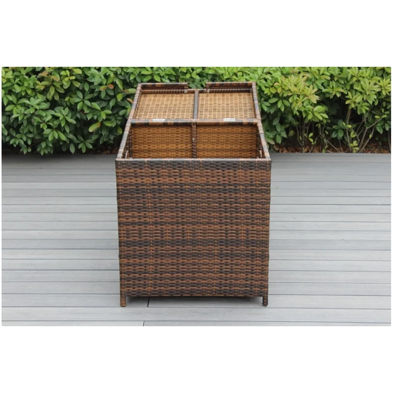 Rattan Cushion Storage Deck Box - Small