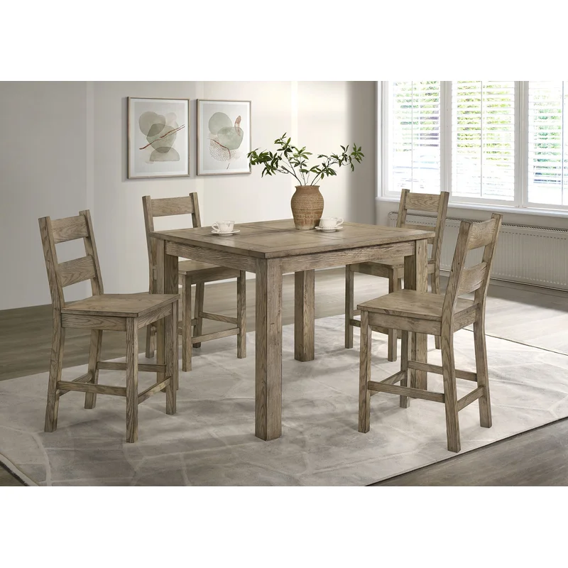 Cardova 5-piece Counter Height Dining Table Set Vineyard Oak