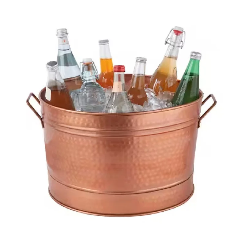 Fatton Hammered Pattern Galvanized Beverage Tub Gracie Oaks