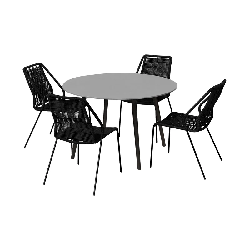 Kylie and Clip Outdoor Patio 5 Piece Dining Set