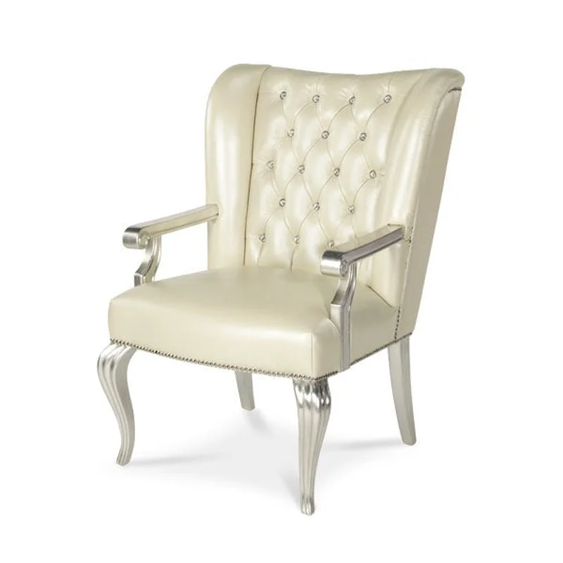 AICO Hollywood Swank Desk Chair in Creamy Pearl 03244-14