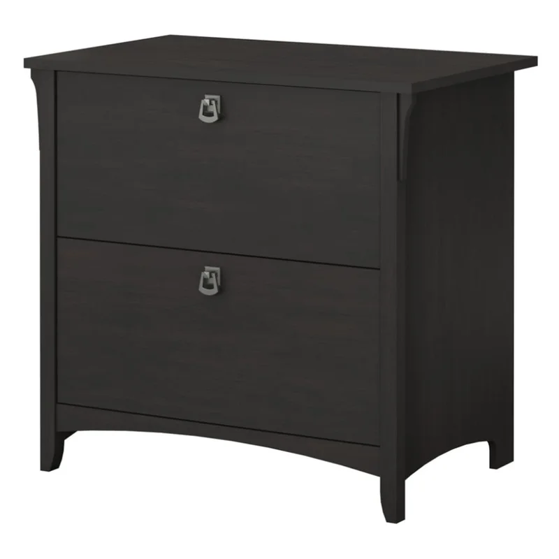 Salinas Wooden Classic 2-Drawer File Cabinet Office Storage - Vintage Black