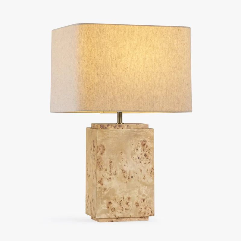 Wesley Burl Table Lamp - Light Burl