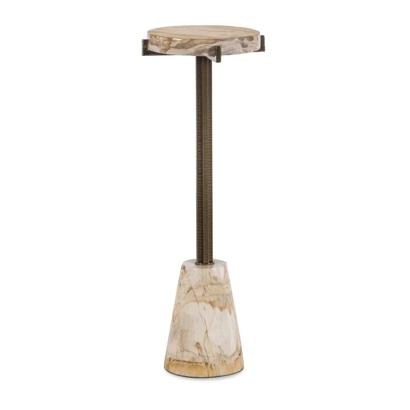 ACME PETRIFIED WOOD DRINKS TABLE - LIGHT