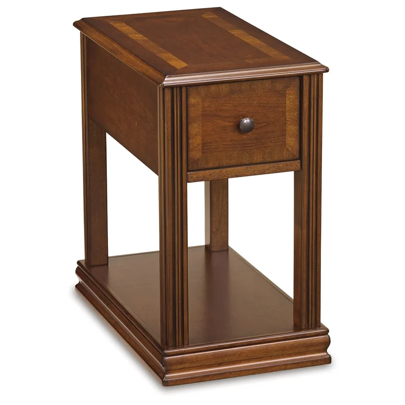 Breegin - Chair Side End Table - Removable Tray - Brown
