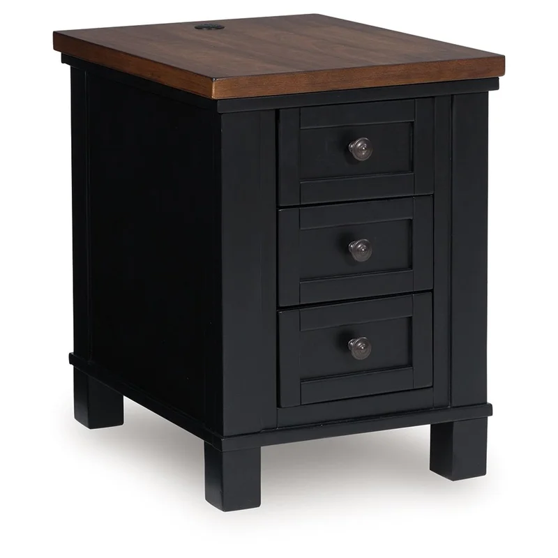 Wildenauer - Chair Side End Table - Brown / Black