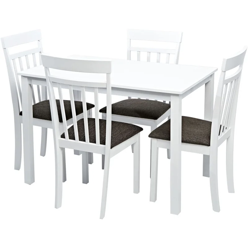 AFT Warm Solid Wood Dining Table 4 Seater - White