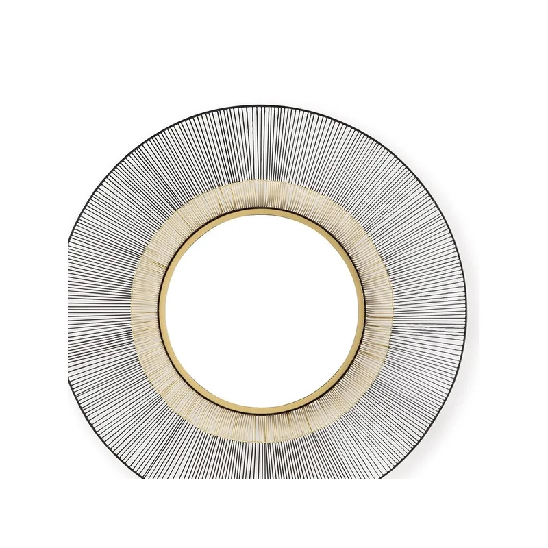 Dallmen - Accent Mirror - Black / Gold Finish