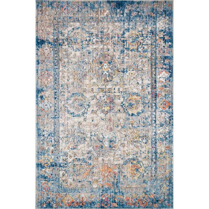 Beauviore Oriental Blue Area Rug Langley Street Rug Size: Rectangle 5' x 7'6"