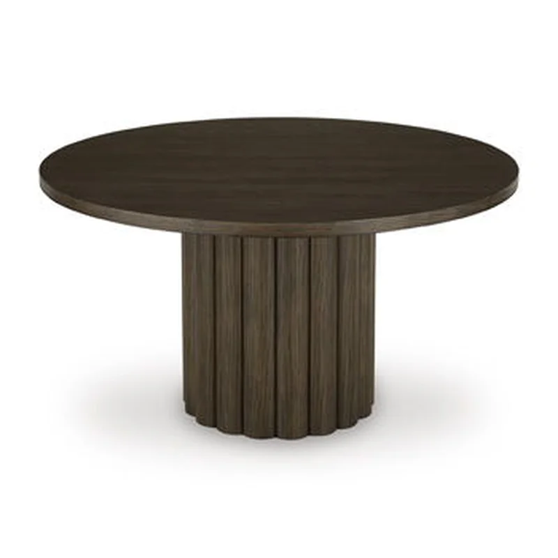Radkin - Round Dining Room Table - Burnished Brown