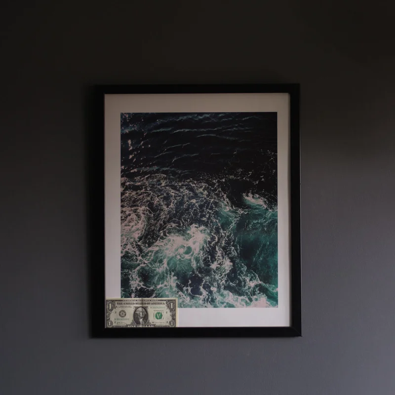 Barreneche Picture Frame Latitude Run Color: Black Picture Size: 11" x 34"