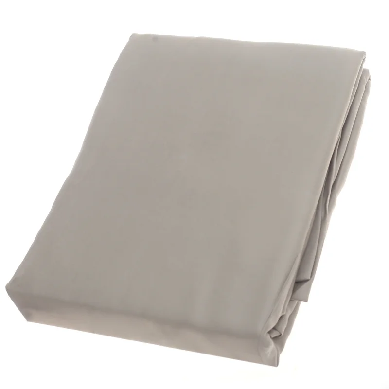 Light Grey Satin Dyed Double Bed Sheet 96x102" | Smooth Satin Finish