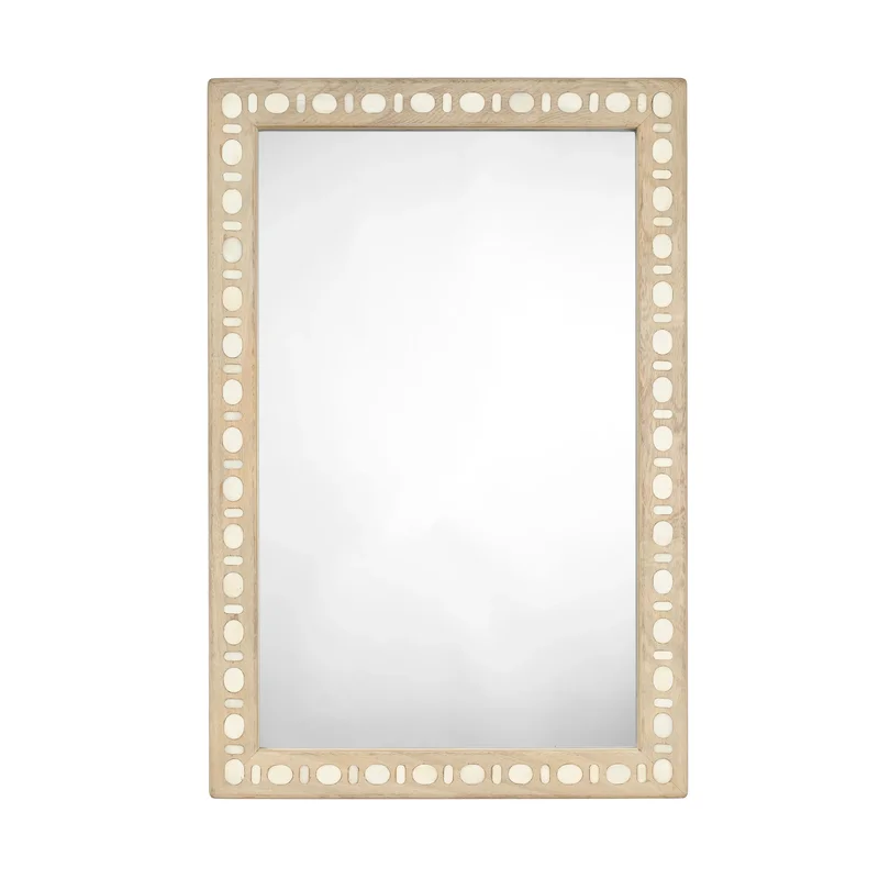 Sama Wood & Bone Inlay Rectangle Wall Mirror