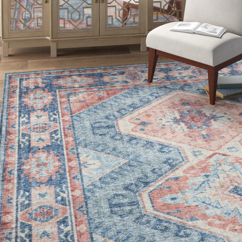 Gelo Turquoise/Terracotta Area Rug Bungalow Rose Rug Size: Rectangle 2'3" x 3'9"