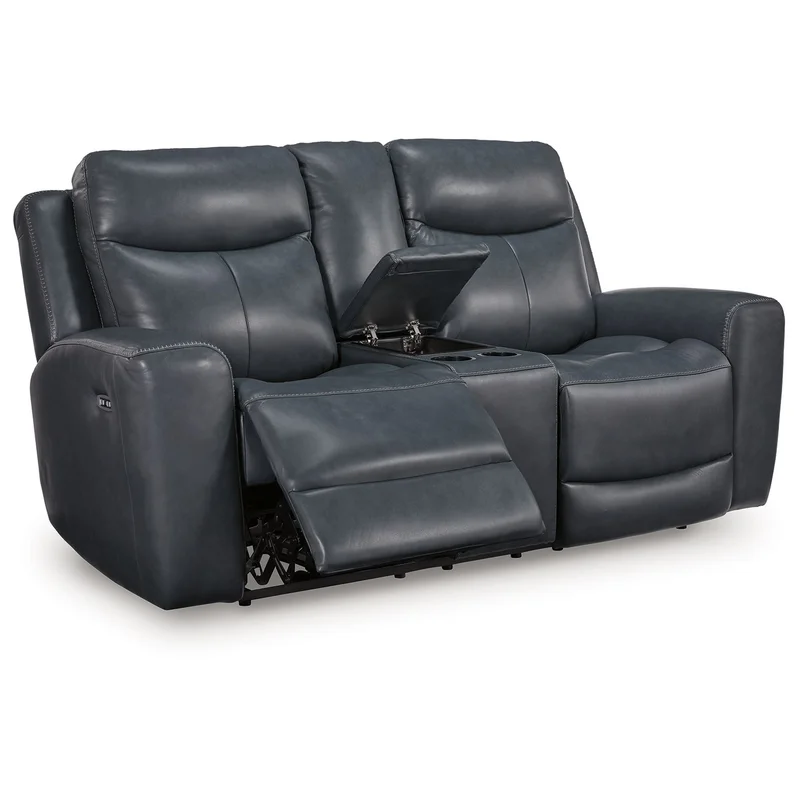 Bexhurst - Power Reclining Loveseat With Console / Adjustable Headrest