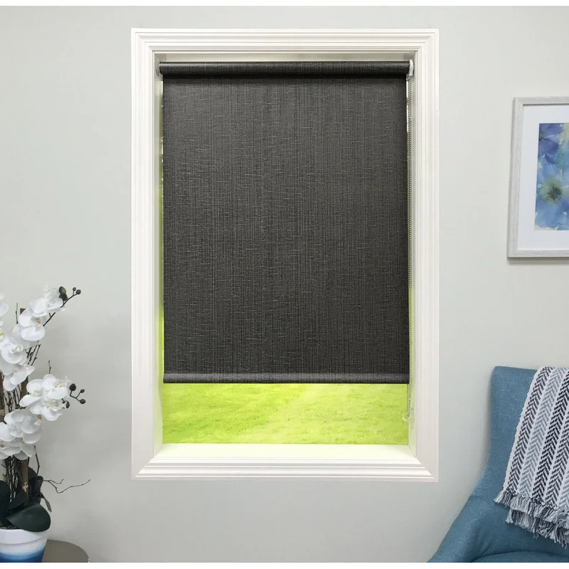 Blackout Black Decorative Roller Shade Ebern Designs Width: 31.5" Length: 60"