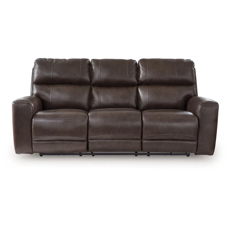 Crossplex - Power Reclining Sofa With Adjustable Headrest - Smoke