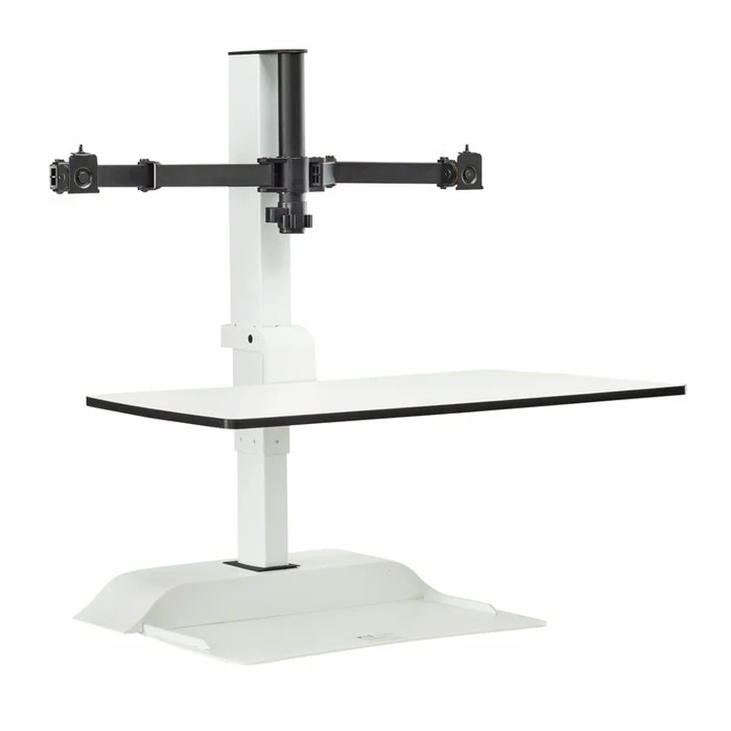 Soar by Safco Electric Desktop Sit/Stand Dual Monitor Arm | 2193WH