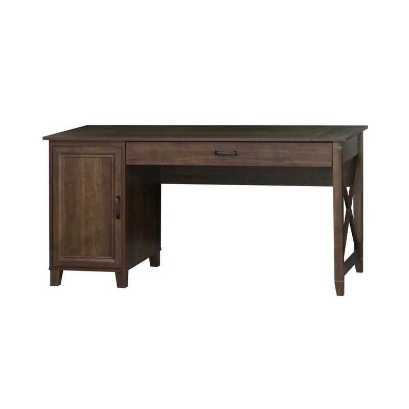 Cairo Large Wooden Computer Study Home Office Task Desk 150cm Dark Walnut