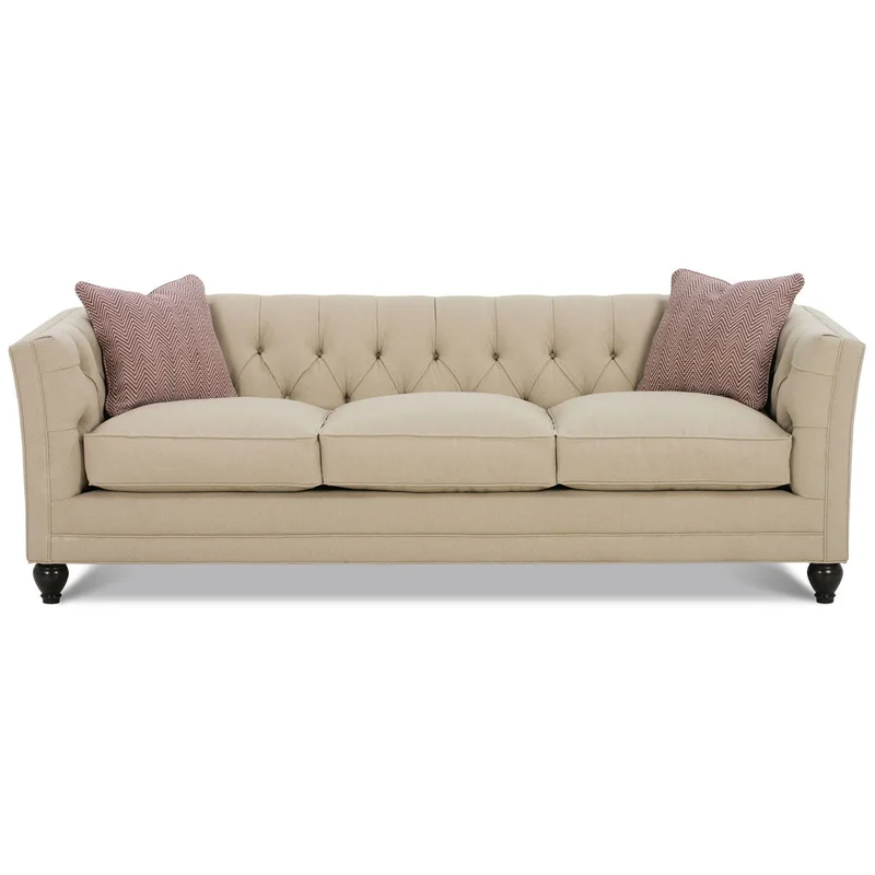 Isadore 80 Inch Fabric Button Tufted Sofa