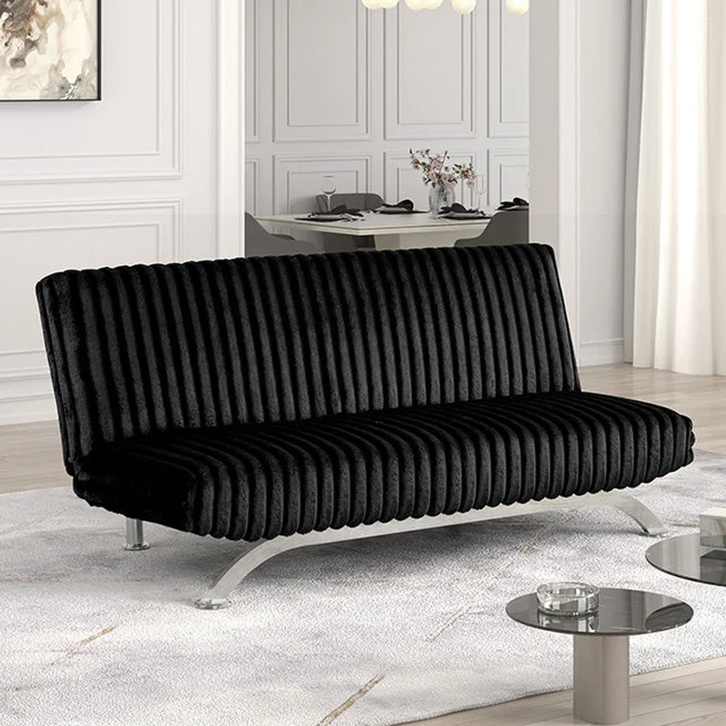 Villeneuve Futon Sofa Bed Black Pink & Grey
