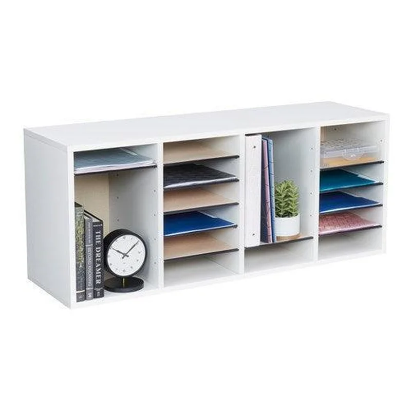 9423 - Wood Adjustable Literature Organizer 24 Compartment by Safco