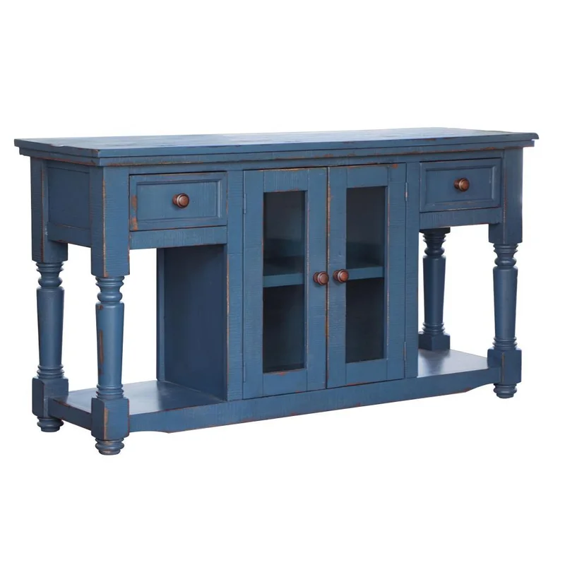 Aruba 2 Drawer and 2 Doors. Sofa Table Dark Blue finish
