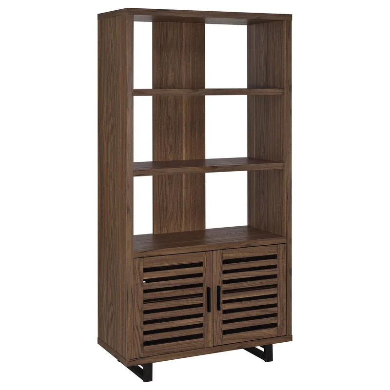 Coaster Furniture Maddox 801863 71-inch 3-shelf Cabinet Bookcase - Walnut
