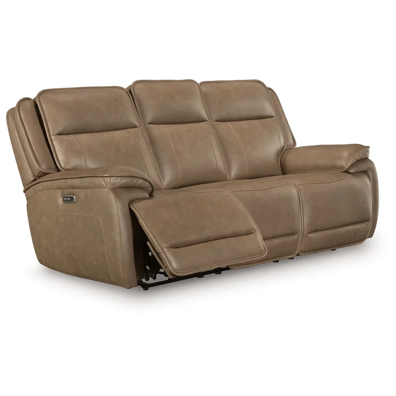 Glencroft - Power Reclining Sofa With Adjustable Headrest - Sahara