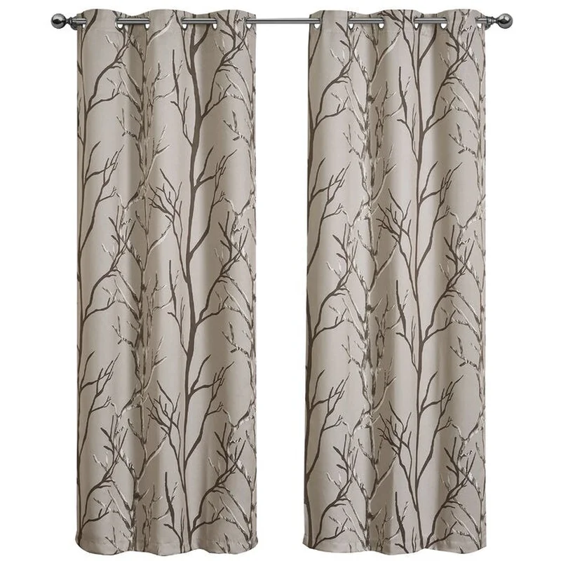 40" x 84" Clancy Polyester Room Darkening Curtain Panel (Set of 2)