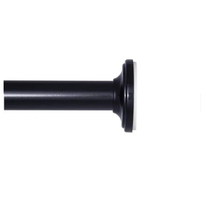 5/8" Complete Blackout Room Darkening Tension Rod 28-60" Matte Black