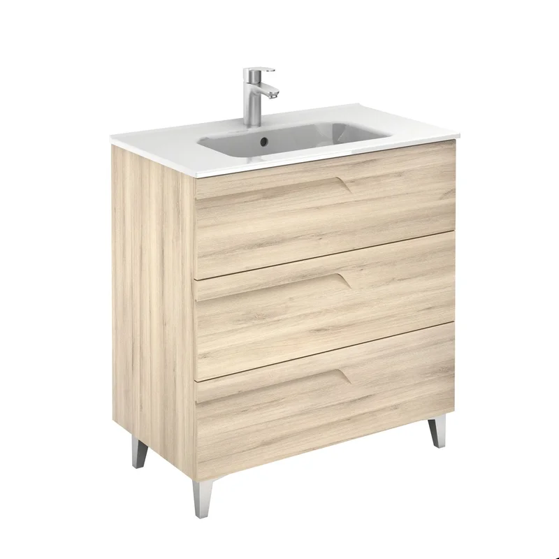 Eviva Vitta 32" Modern Bathroom Vanity with White Integrated Porcelain Sink