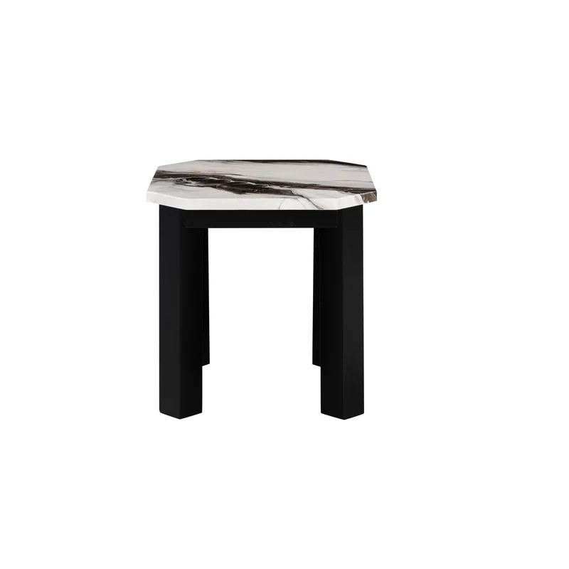 T06 - End Table - Black / White