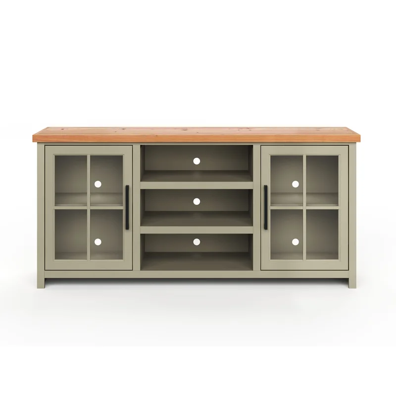 Vineyard - 67" TV Stand - Sage Green / Fruitwood