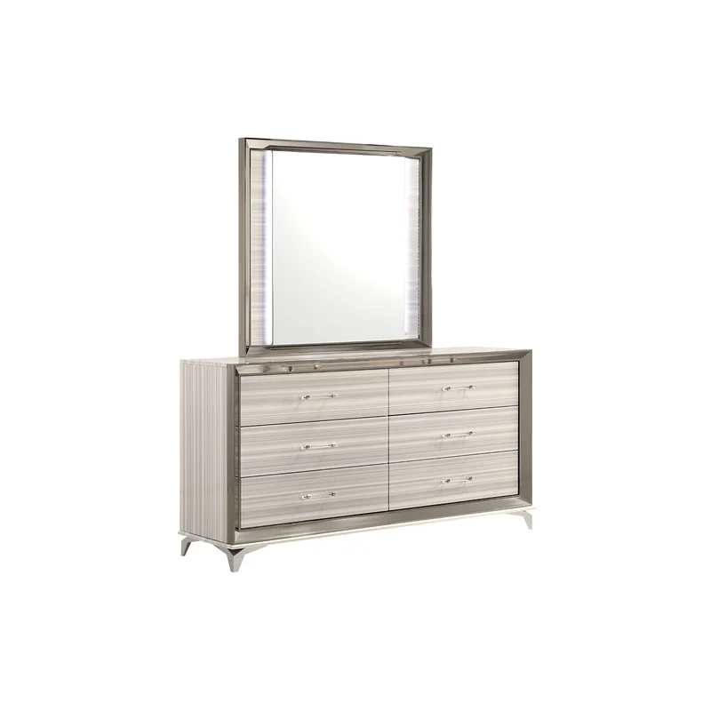 Zambrano - Mirror With LED - White