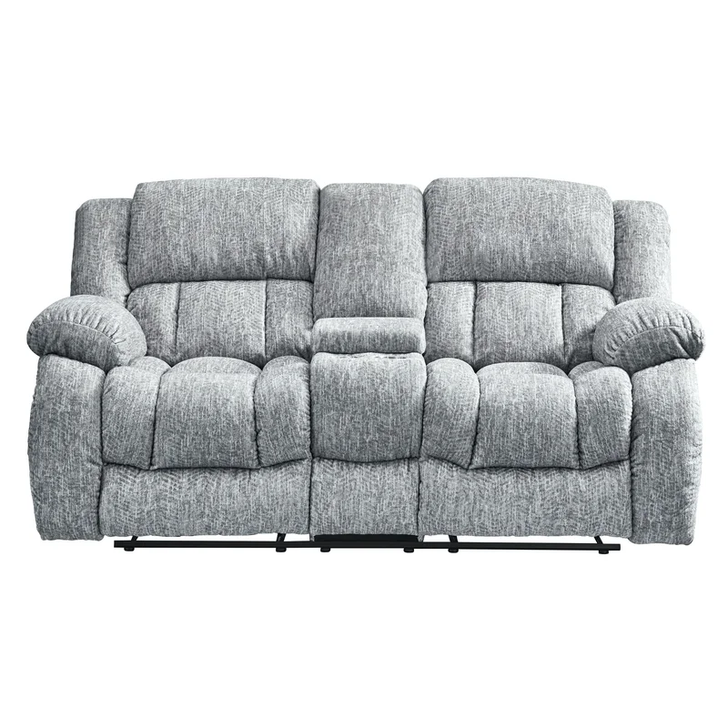 U250 - Console Reclining Loveseat - Gray