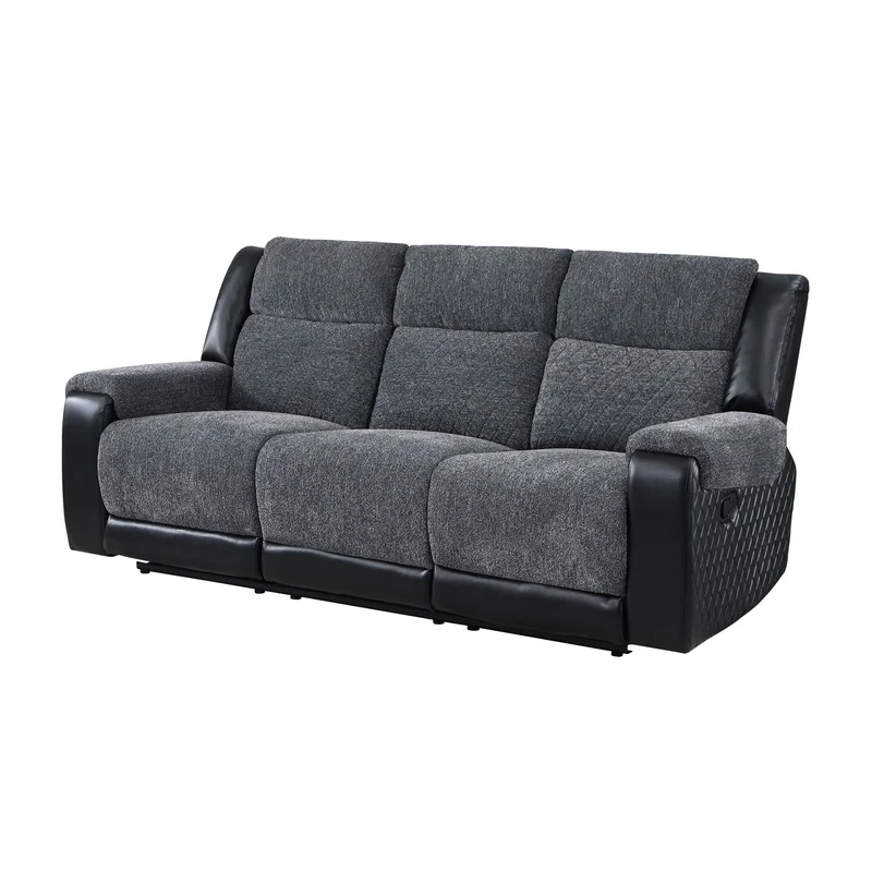 U5914 - Reclining Sofa - Gray / Black