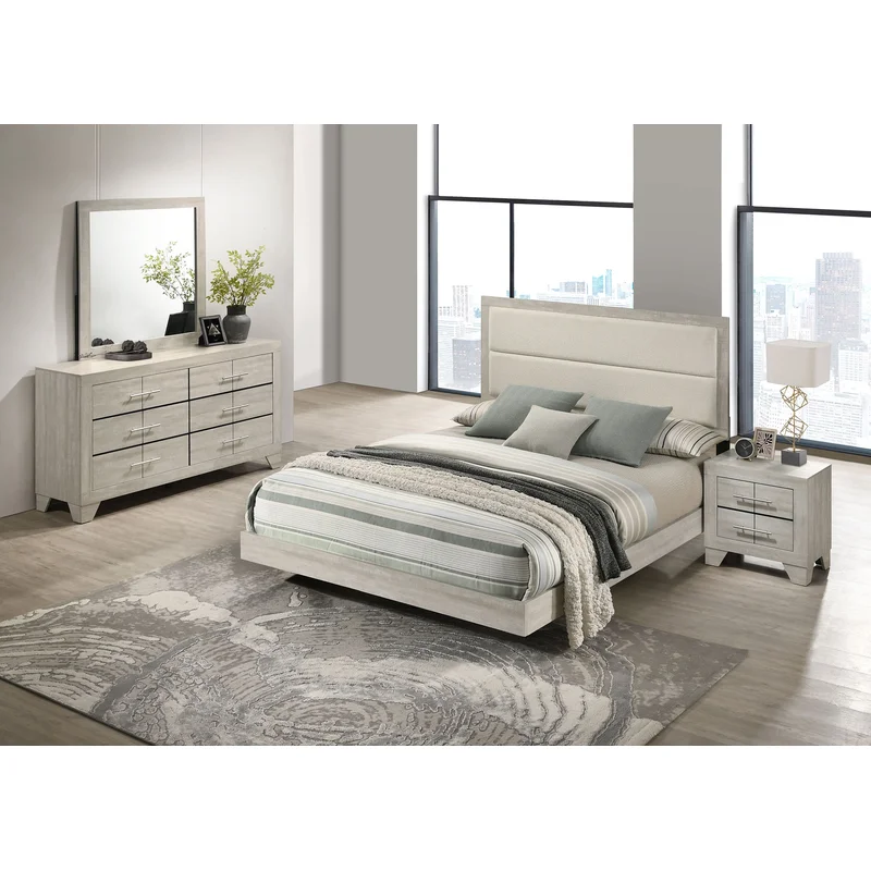 Trenton 4-piece Eastern King Bedroom Set Rustic Cream