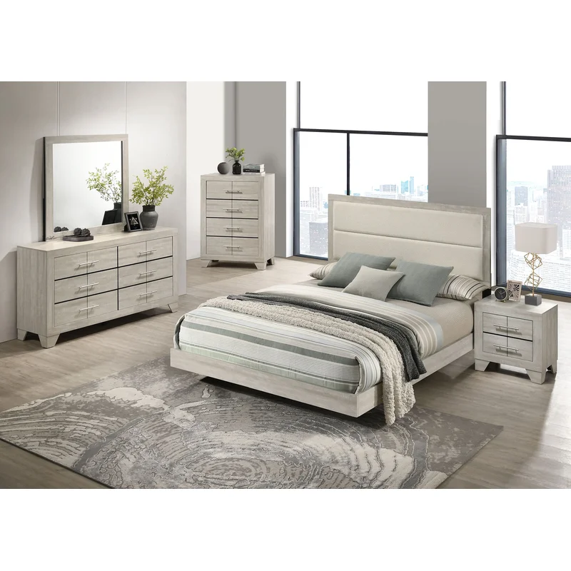 Trenton 5-piece Full Bedroom Set Rustic Cream
