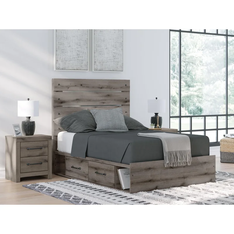 Graystorm Panel Bed With Storage