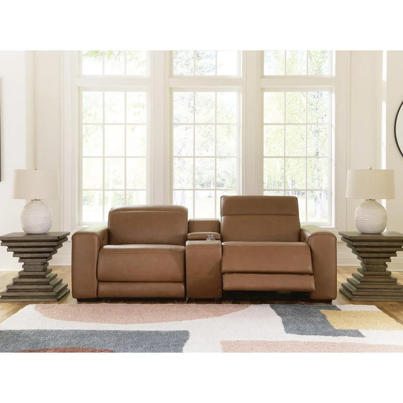 Magic Man 2-Piece Power Reclining Sectional Loveseat with Console